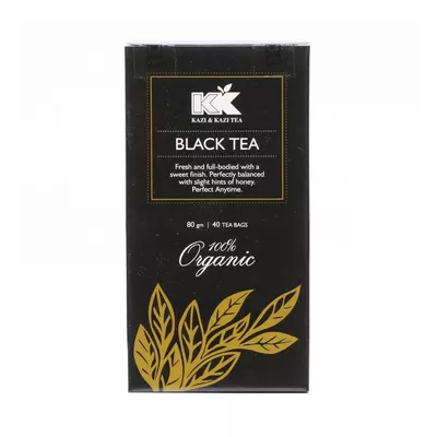 কাজী অ্যান্ড কাজী অর্গানিক ব্ল্যাক টি ৪০ টি ৮০ গ্রাম