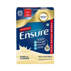 এনশিউর ভ্যানিলা ফ্লেভার কমপ্লিট, ব্যলেন্সড নিউট্রিশন ড্রিংক ফর এডাল্ট ৯৫০ গ্রাম